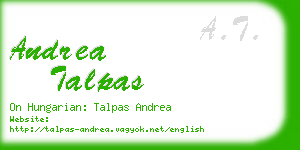 andrea talpas business card